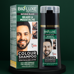 BEARD & MOUSTACHE COLOR SHAMPOO NATURAL BLACK 180ML