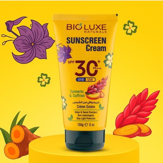 BIOLUXE SUNSCREEN CREAM SPF30+ TUMMERIC & SAFFRON 150G